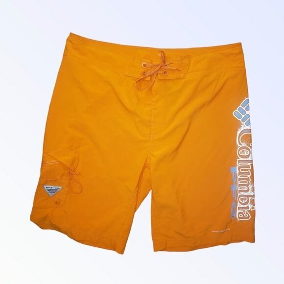 Columbia Swim Trunks Mens 36 Orange PFG Board Shorts Bathing Suit Men - Picture 1 of 6